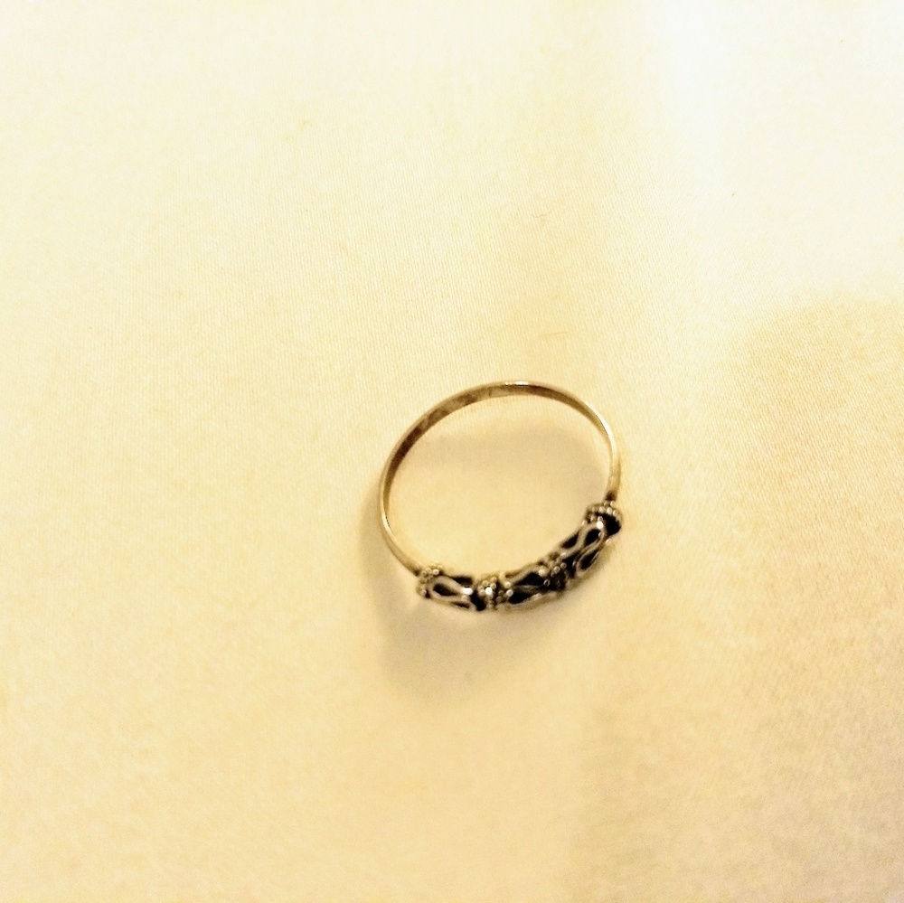 Silver ring with Balinese detailing